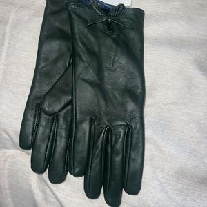 Brooks Brothers Classic Black Leather Gloves